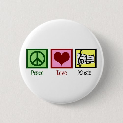 Peace Love Music Button