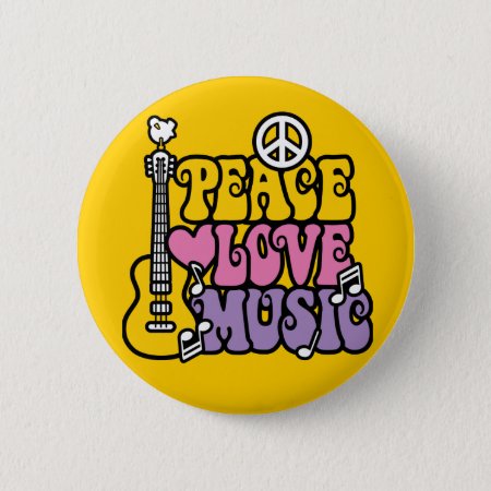 Peace-love-music Button