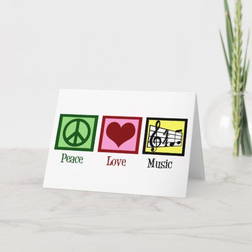 Peace Love Music Card