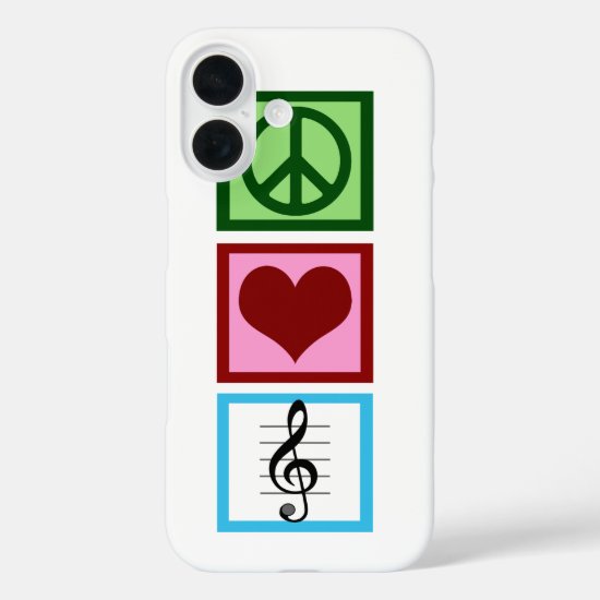 Peace Love Music iPhone 16 Case