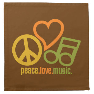 Peace-Love-Music custom cloth napkins