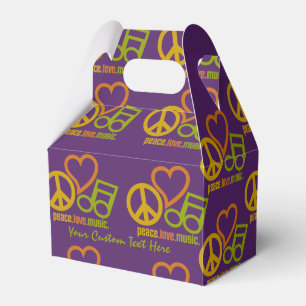Peace Love Music custom favor box