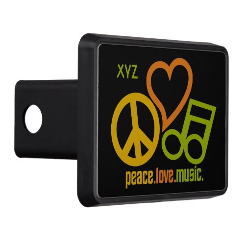 Peace Love Music custom hitch cover