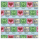 Peace Love Music Fabric