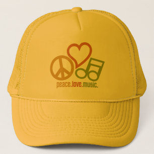 Peace Love Music hats - choose color