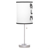 Peace, Love, Music in Black Writing Table Lamp (Left)
