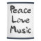 Peace, Love, Music in Black Writing Table Lamp