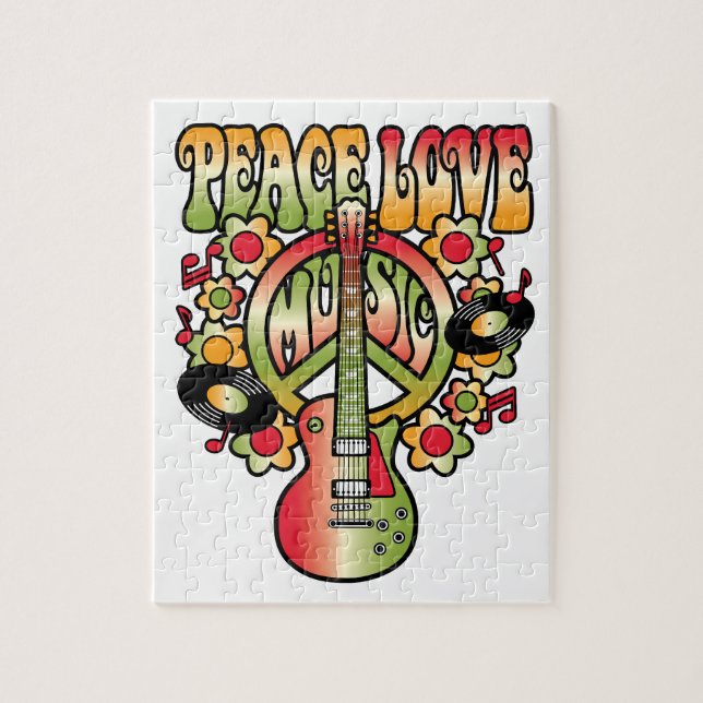 Peace-Love-Music Jigsaw Puzzle (Vertical)