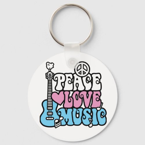 Peace_Love_Music Keychain