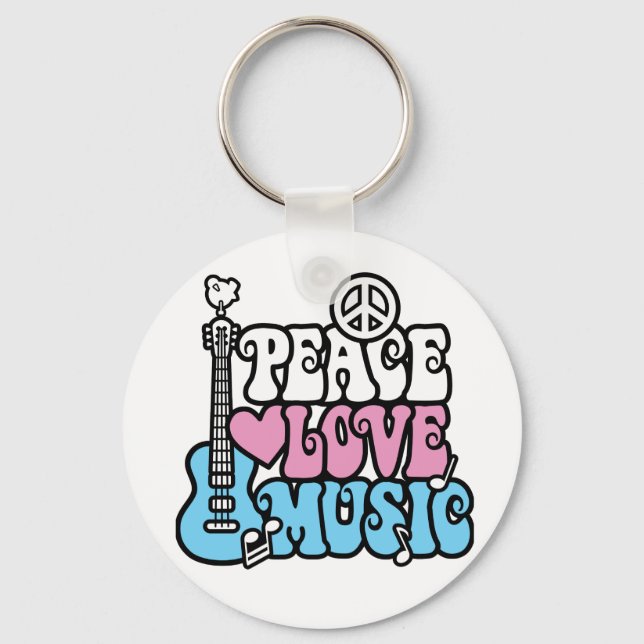 Peace-Love-Music Keychain (Front)