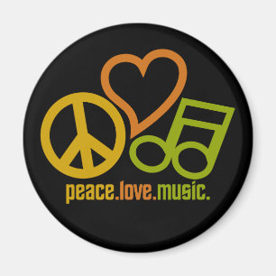 Peace Love Music magnet