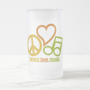 Peace Love Music mug - choose style & color