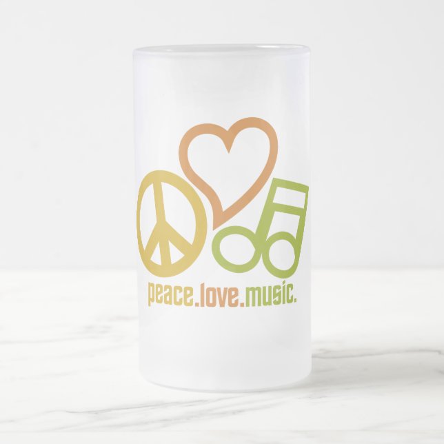 Peace Love Music mug - choose style & color (Center)