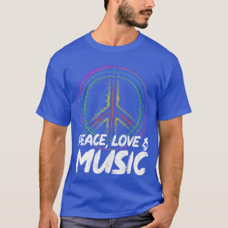 Peace Love Music Peace Sign T-Shirt