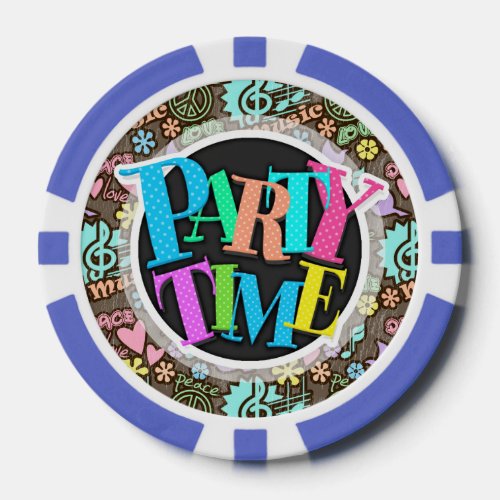 Peace Love Music Poker Chips