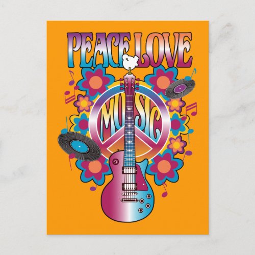 Peace_Love_Music Postcard