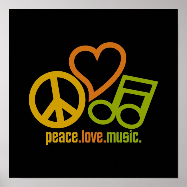 Peace Love Music poster (Front)