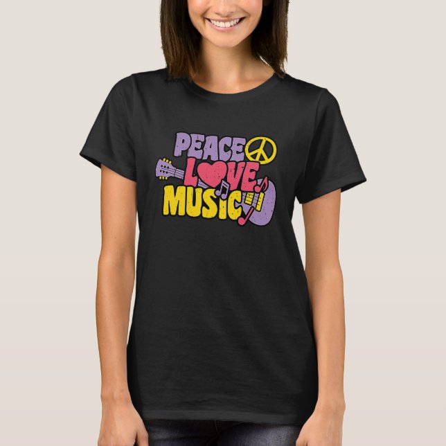 Peace Love Music T-Shirt (Front)