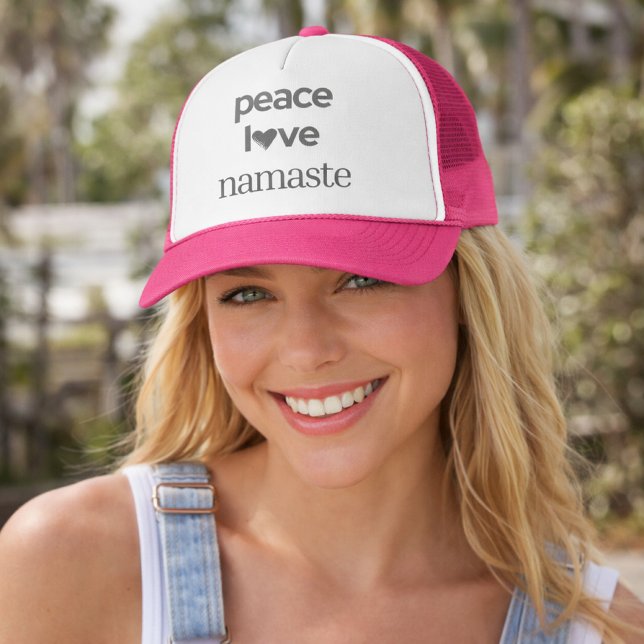 Peace Love Namaste - Motivational Modern Lifestyle Trucker Hat (Creator Uploaded)