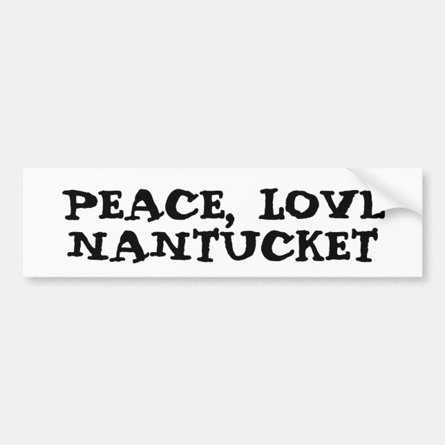 Peace Love Nantucket sticker (Front)