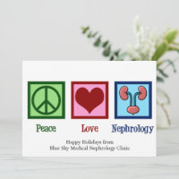 Peace Love Nephrology Christmas Nephrologist