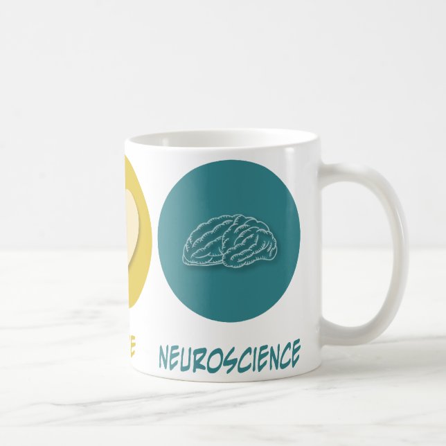 Peace Love Neuroscience Coffee Mug (Right)
