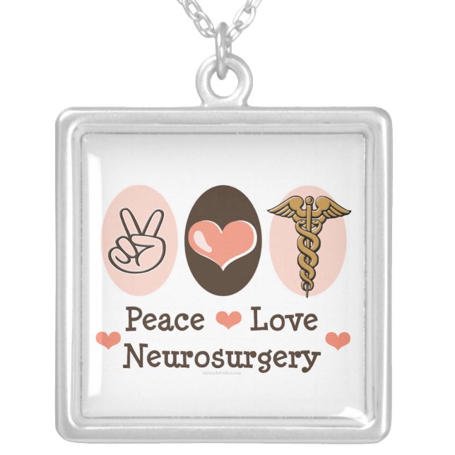 Peace Love Neurosurgery Necklace (Front)