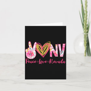 Peace Love Nevada Floral Vintage Nevada Pride Card