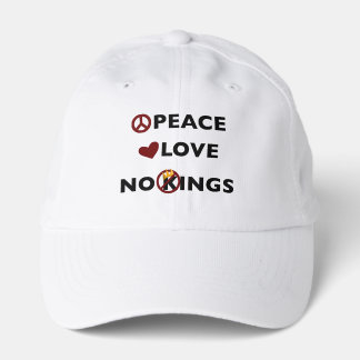 Peace Love No Kings Symbols Inspirational Performance Cap