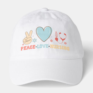 Peace Love Nurse – Cute Medical RN Hat