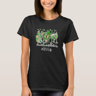 Peace Love Nurse St Patrick Day 2022 Icu Emt Cma L T-Shirt