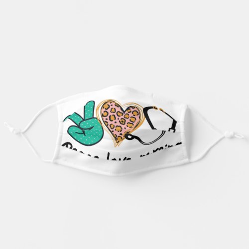 Peace Love Nursing Adult Cloth Face Mask