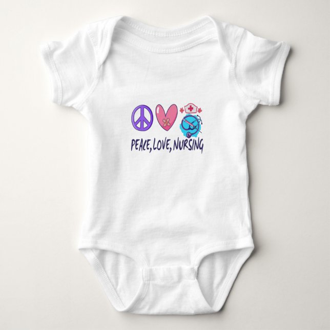 Peace Love Nursing Baby Bodysuit (Front)