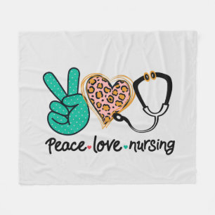 Peace Love Nursing Fleece Blanket