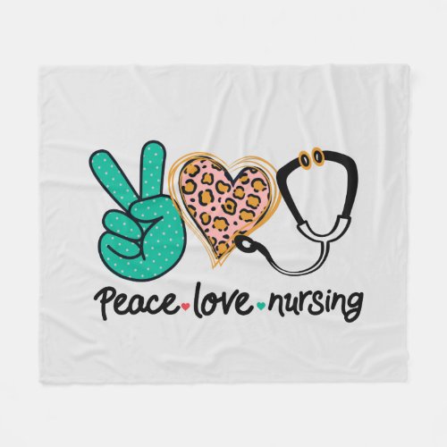 Peace Love Nursing Fleece Blanket