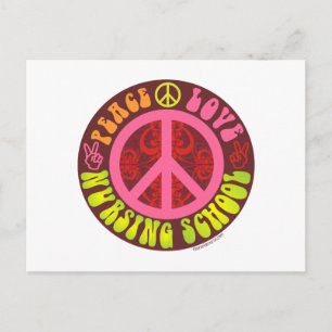 Peace, Love, Nursing School Postcard