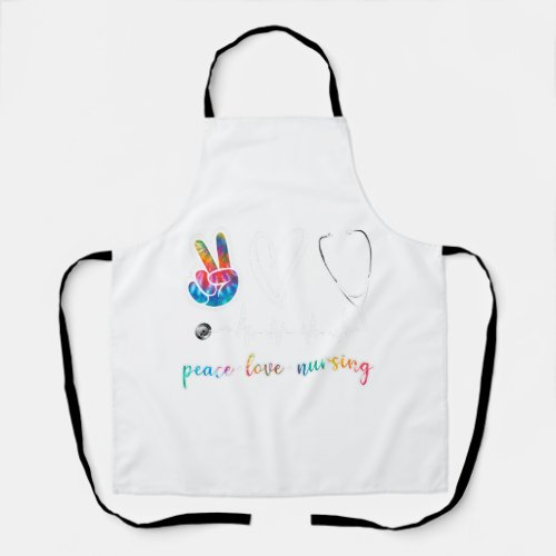 Peace Love Nursing Tie Dye Apron