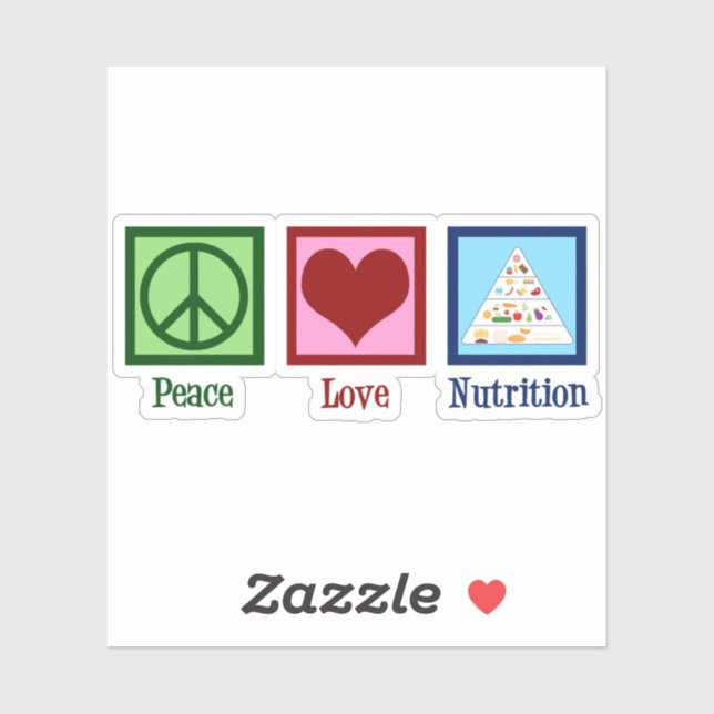 Peace Love Nutrition Sticker (Sheet)