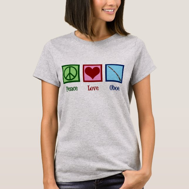 Peace Love Oboe T-Shirt (Front)
