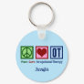 Peace Love Occupational Therapy Custom Keychain