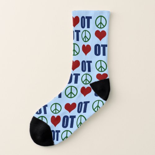 Peace Love Occupational Therapy OT Pattern Socks