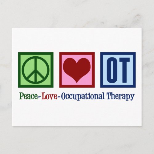 Peace Love Occupational Therapy Postcard