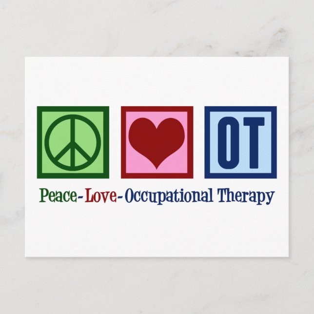 Peace Love Occupational Therapy Postcard (Front)