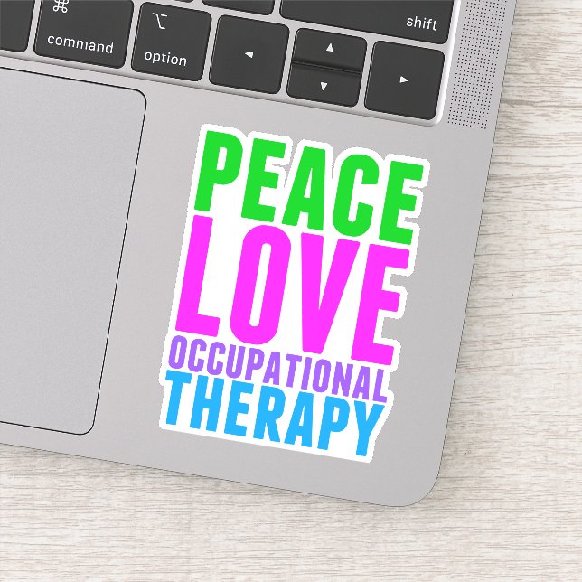 Peace Love Occupational Therapy Sticker (Detail)