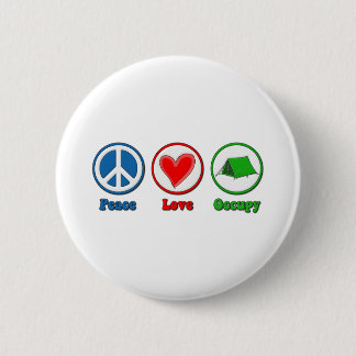 Peace Love Occupy Button