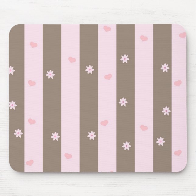 Peace Love Office Party Thanks Pattern Colorful Mouse Pad (Front)