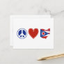 Peace Love Ohio Shaped State Flag Buckeye Heart Postcard