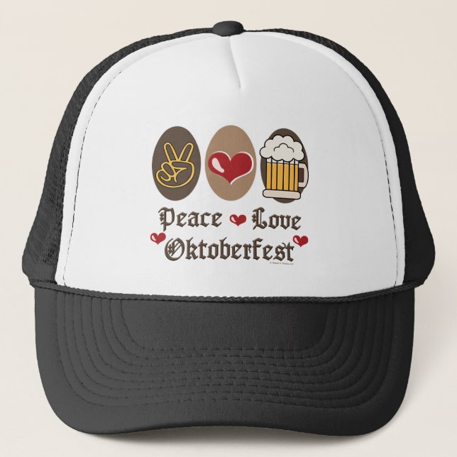 Peace Love Oktoberfest Hat (Front)