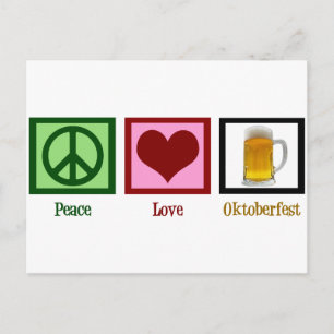 Peace Love Oktoberfest Postcard