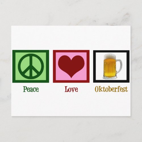 Peace Love Oktoberfest Postcard
